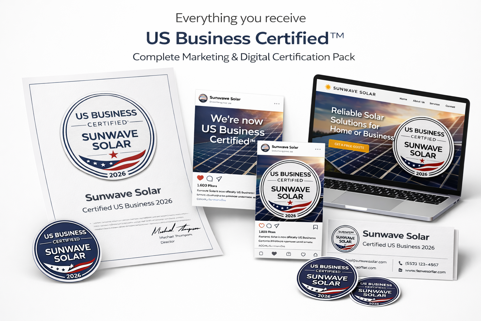 Everything you receive — US Business Certified Digital Marketing Pack